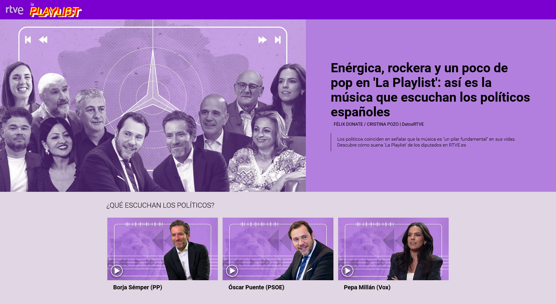 La playlist de | Las canciones favoritas de los políticos